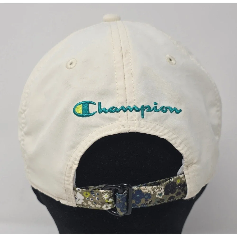 Champion Baseball Cap Womens Cream Floral Underbrim Strapback Hat